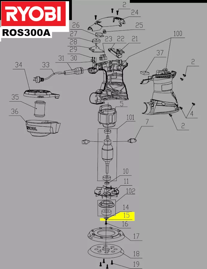 Circlip réf. 5131030640 Ryobi
